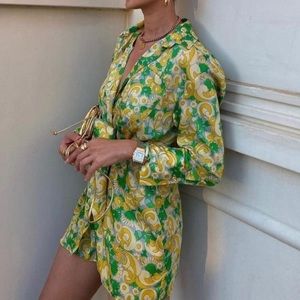 Printed Dress w Headband